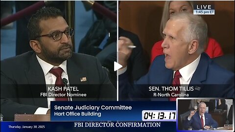 Thom Tillis at Kash Patel FBI confirmation hearing * Jan. 30, 2025