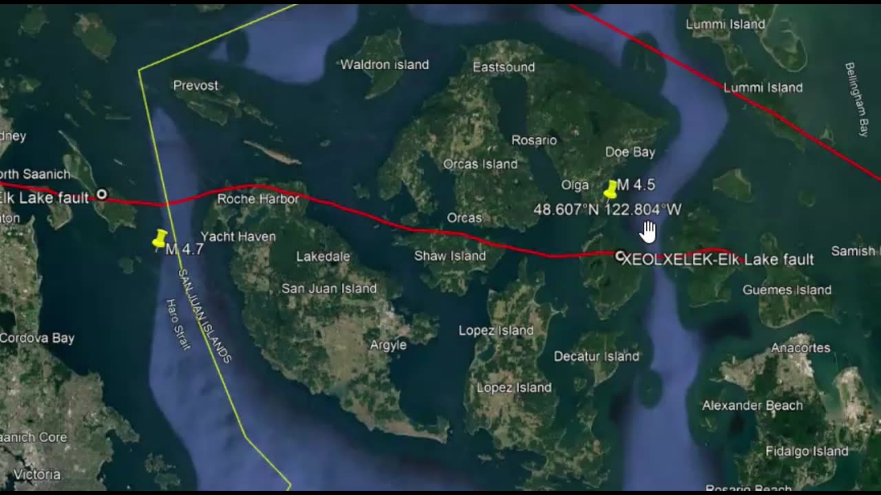 ALERT Magnitude 4.5 Earthquake Near Orcas, Washington, Deadly XEOLXELEK-Elk Lake fault