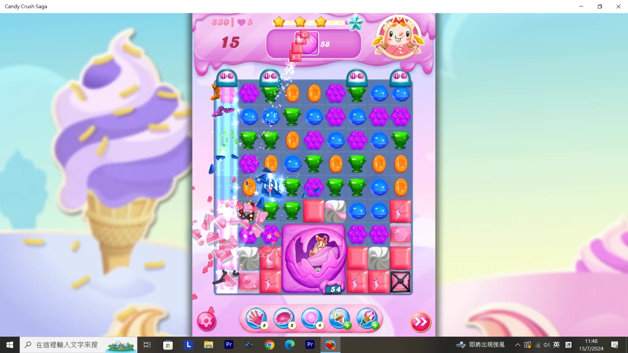 Candy Crush Saga Record (Level 830)