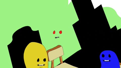 One Ghost forgot his sheet, and the others were afraid of his voice and red eyes