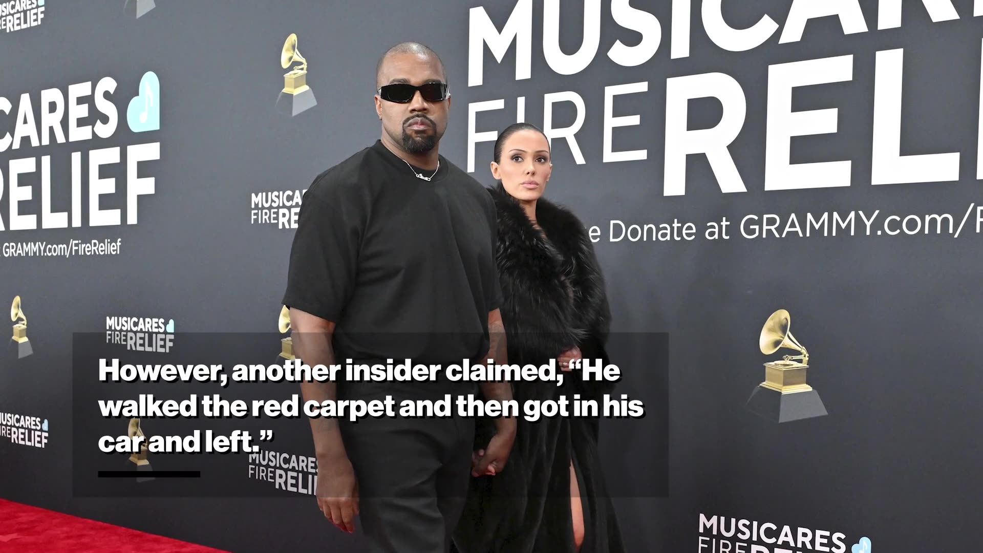 Here's what Kanye West said to wife Bianca Censori during nude Grammys 2025 red carpet appearance