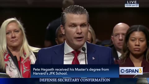 Pete Hegseth says that all the glory belongs to the Lord and Savior Jesus Christ.