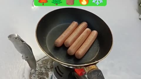 Good sausage 🌭 for a good camping 🌭❄️🔥🪵🌲