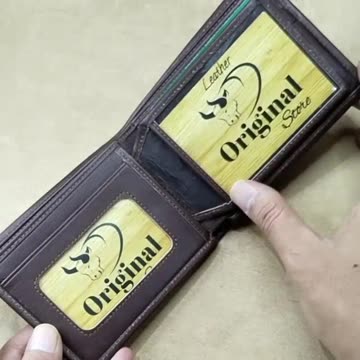 Genuine Leather Wallet Men: 100% Authentic Cowhide Bifold for Style and Durability