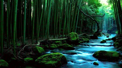 Serene Bamboo Forest & Flowing River Sounds for Deep Relaxation & Meditation
