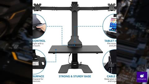 Mount-It! Triple Monitor Electric Standing Desk Converter