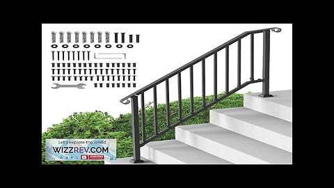 VEVOR 5-6 Step Handrails for Outdoor for Seniors Porch Deck Black Retro Review