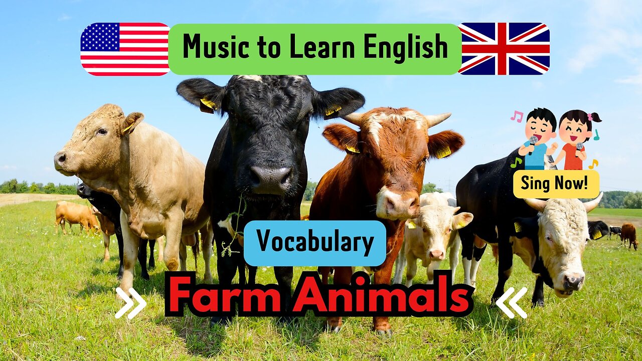 English song. farmm animals