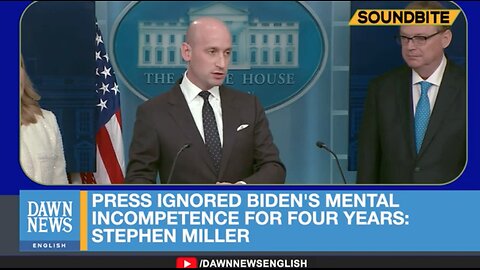 Stephen Miller Blasts Press For Covering Up Biden’s 'Mental Incompetence'