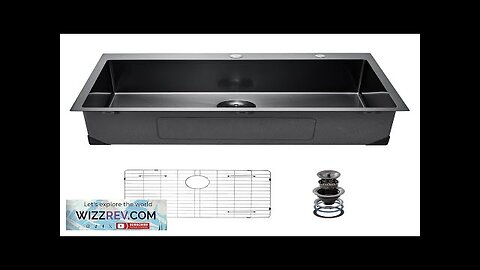 25" Kitchen Sink Top Mount Single Bowl Drop-In Basin Stainless Steel Black Review