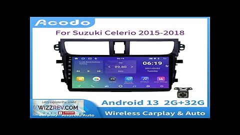 Acodo Android13 Car Player For Suzuki Celerio 2015-2018 IPS Screen Wifi BT Review