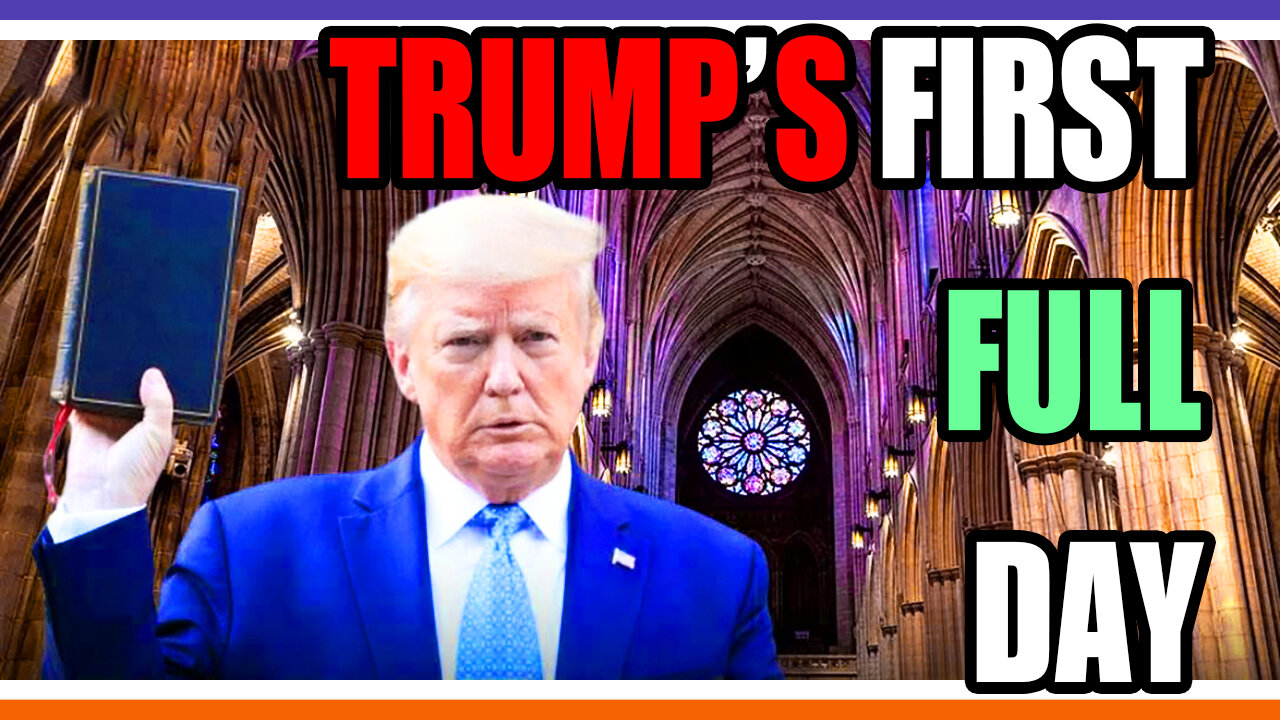 🔴LIVE: Trump's First FULL Day, Day 1 Executive Orders, Trump At National Cathedral 🟠⚪🟣