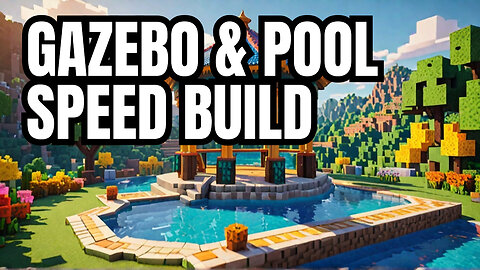 Unbelievable Speed Build: Gazebo & Pool in Minecraft!