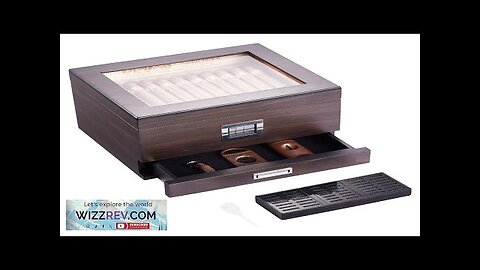 VEVOR 50 Cigar Humidor Glasstop Cedar Cigar Box Humidifier & Hygrometer Review