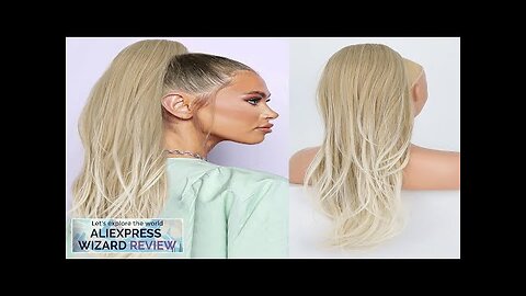 I's a wig Synthesic Long Wavy Ponytail Ombre Platinum Drawstring Straight Ponytail Review