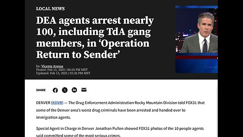 DEA agents arrest nearly 100 suspects, including TdA gang members, in 'Operation Return to Sender'