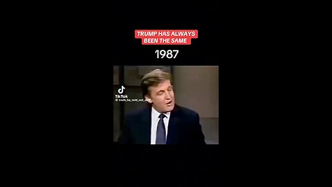 Trump has been the exact same person for 40 years. On David Letterman 1987.l