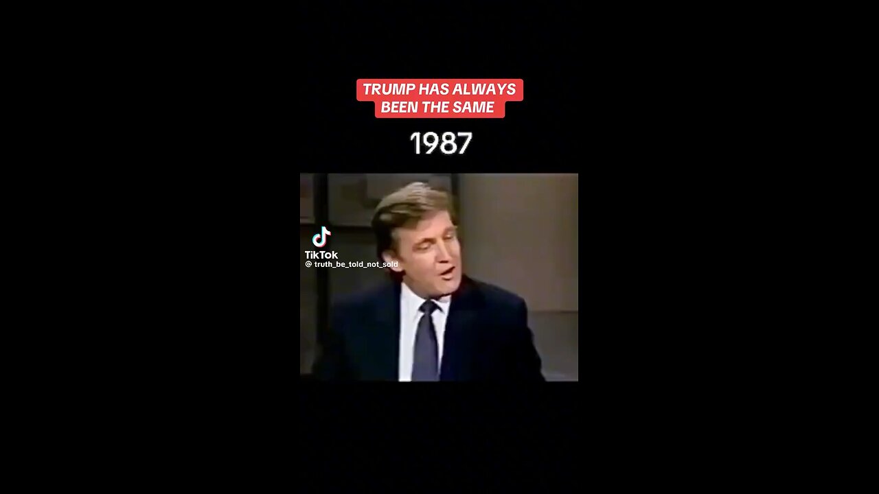 Trump has been the exact same person for 40 years. On David Letterman 1987.l