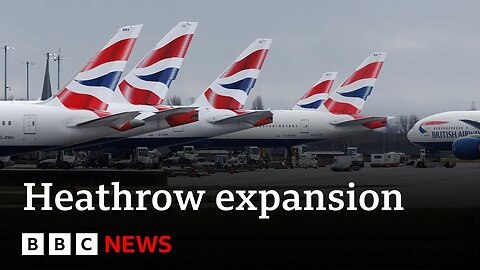 UK chancellor backs London Heathrow Airport third runway | BBC News