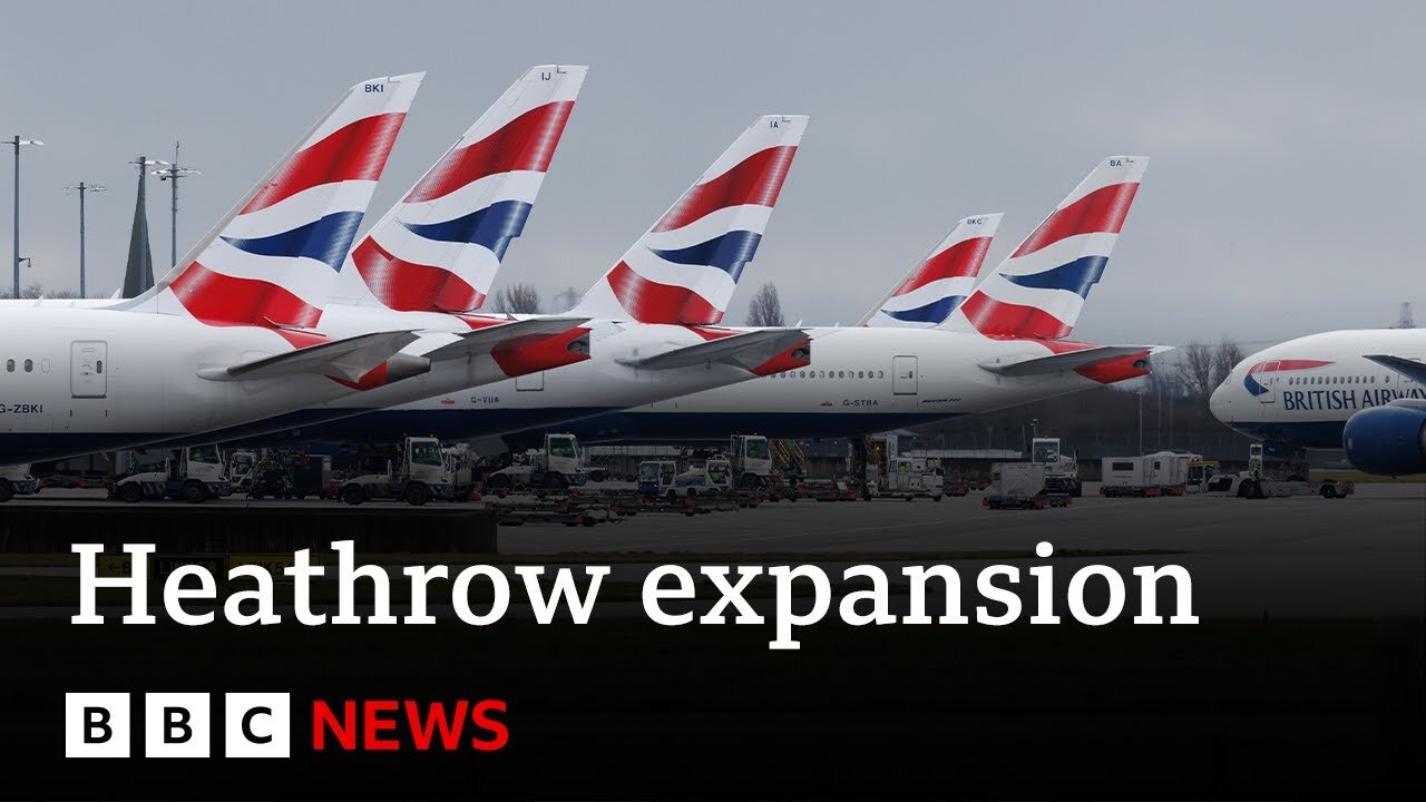 UK chancellor backs London Heathrow Airport third runway | BBC News