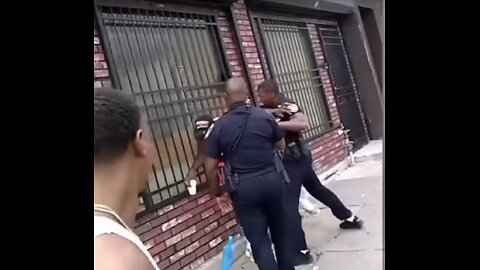 Police officers assault citizen.