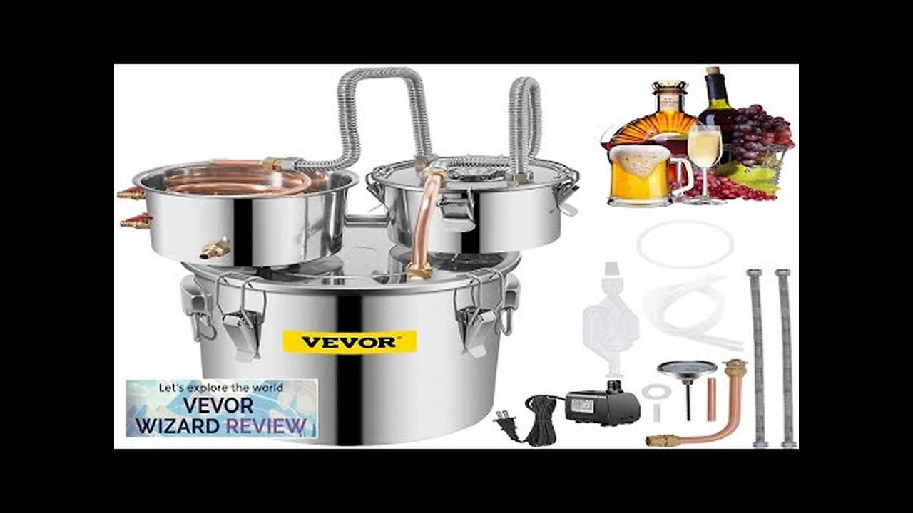 VEVOR Alcohol Still 3 Gallon Stainless Steel Alcohol Distiller with Copper Tube Review