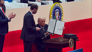 Trump Signs Day 1 Executive Actions at Inauguration Day Rally in DC