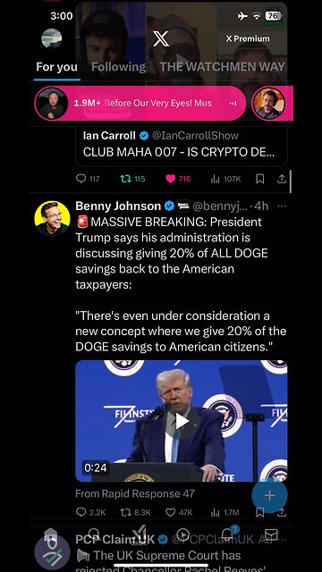 President Trump 19/02/2025 DOGE 20 %