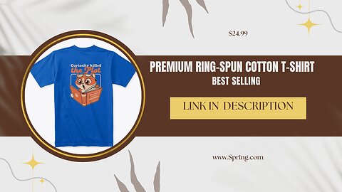 Shop Now Premium Ring-Spun Cotton T-Shirt For $24.99 | Click The Link In Description