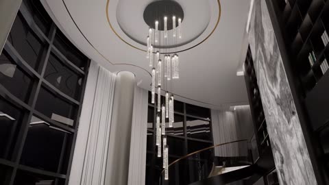 Stunning 38-light modern crystal chandelier, perfect for high ceilings, elegant living spaces