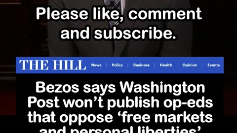 Jeff Bezos: Washington Post won’t publish op-eds opposing ‘free markets and personal liberties’