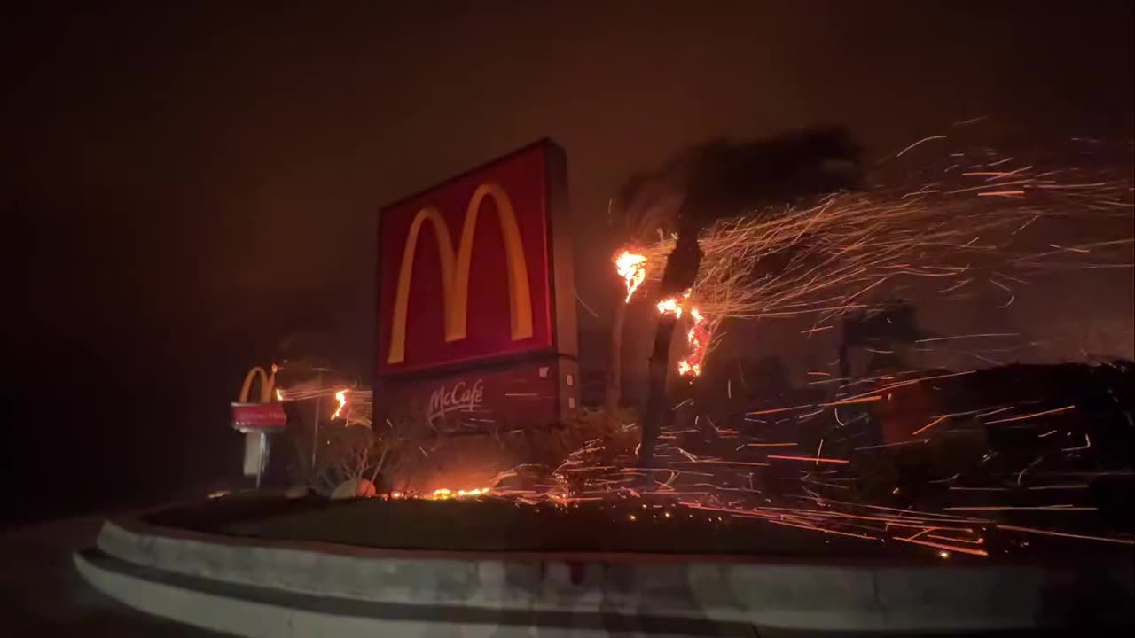 fire devours mc donald's