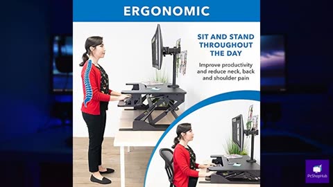 Mount-It! Standing Desk Converter Dual Monitor