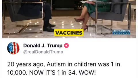 "VAX DADDY TRUMP" OPEN TO ELIMINATING CHILDHOOD VACCINES IF PROVEN DANGEROUS "WE NEED BOBBY" AUTISM