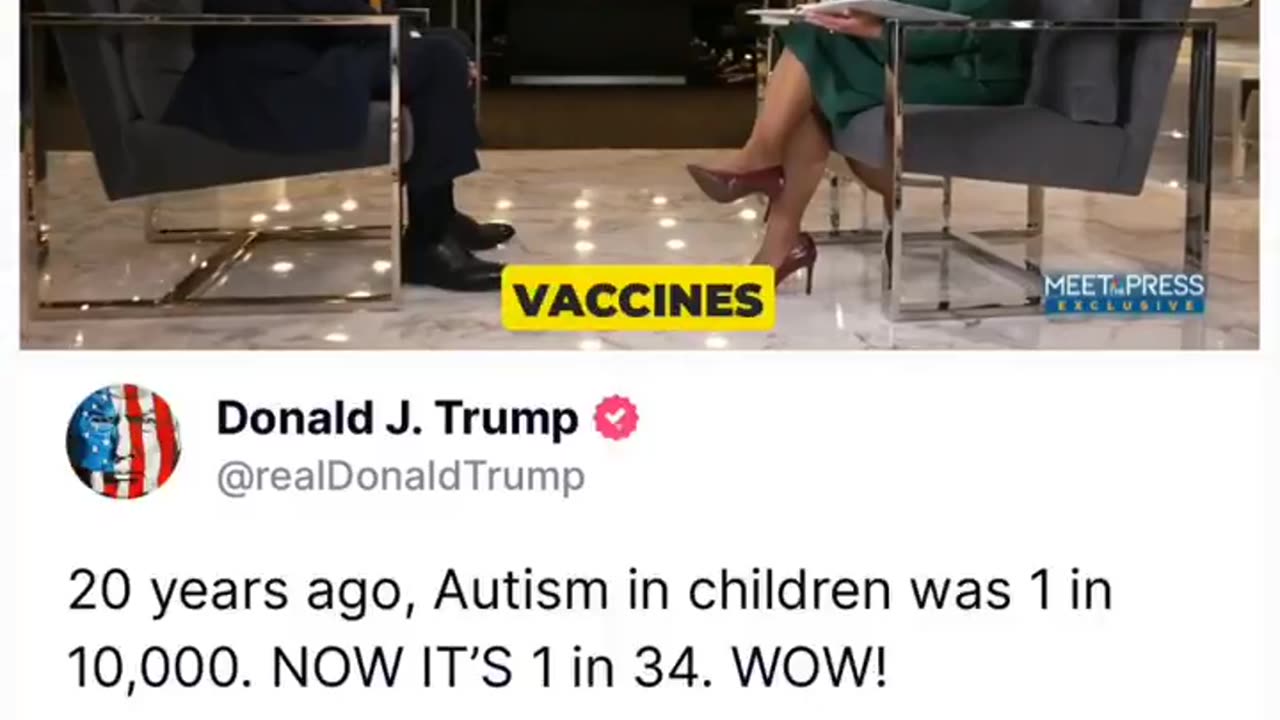 "VAX DADDY TRUMP" OPEN TO ELIMINATING CHILDHOOD VACCINES IF PROVEN DANGEROUS "WE NEED BOBBY" AUTISM