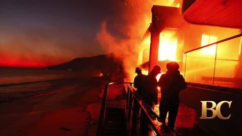 California wildfires rage across Los Angeles County, forcing thousands to evacuate their homes