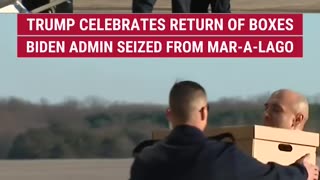 Trump celebrates return of boxes Biden Admin seized from Mar A Lago