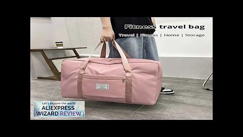 1pc Pink/Blue/Grey Travel Large Capacity Storage Bag Zipper Portable Sports Bag Versatile Review