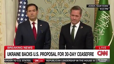 Marco Rubio a Michael Waltz oznámili, že Ukrajina souhlasí s 30-denním příměřím!