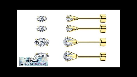 Smilebelle 2 Pairs Gold Flat Back Earrings Screw Back Earrings Gold Cartilage Review