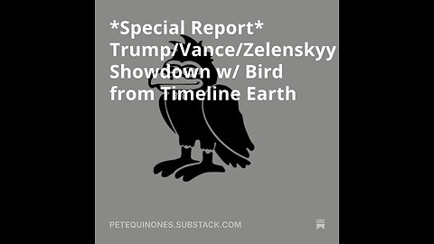 *Special Report* Trump/Vance/Zelenskyy Showdown w/ Bird from Timeline Earth - *See Description*