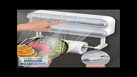 Creative Magnetic Wall-mounted Multifunctional Double-layer Plastic Wrap Cutter Baking Review