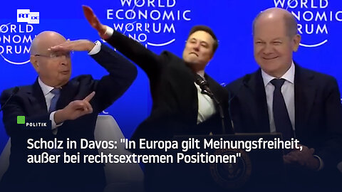 Scholz in Davos: "In Europa gilt Meinungsfreiheit, außer bei rechtsextremen Positionen"