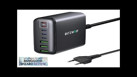 GaN Tech Blitzwolf® BW-S26 250W 8-Port USB PD Charger 3USB-A+5USB-C PD3.0 QC3.0 Review