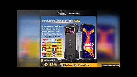 【World Premiere】Ulefone Armor 27T Pro 5G Rugged Phone 10600mAh Android 14 Smartphone Review