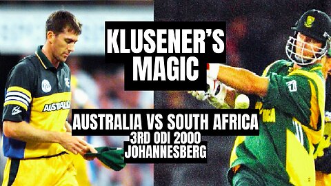 Lance Klusener's Batting Masterclass as Two Top Sides Clash in Thrilling Series Decider | AUS vs SA