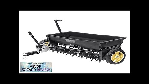 VEVOR Seed Spreader 100 LB Capacity Towable Poly Drop Design with 10" Review