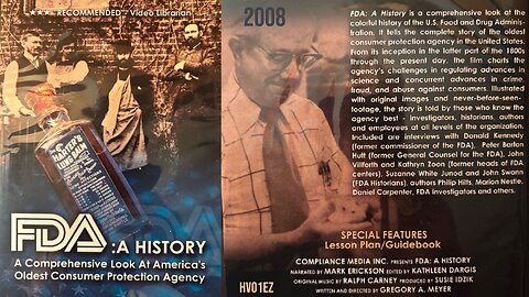 [2008] "FDA: A history ; Comprehensive look at America's oldest consumer protection agency"