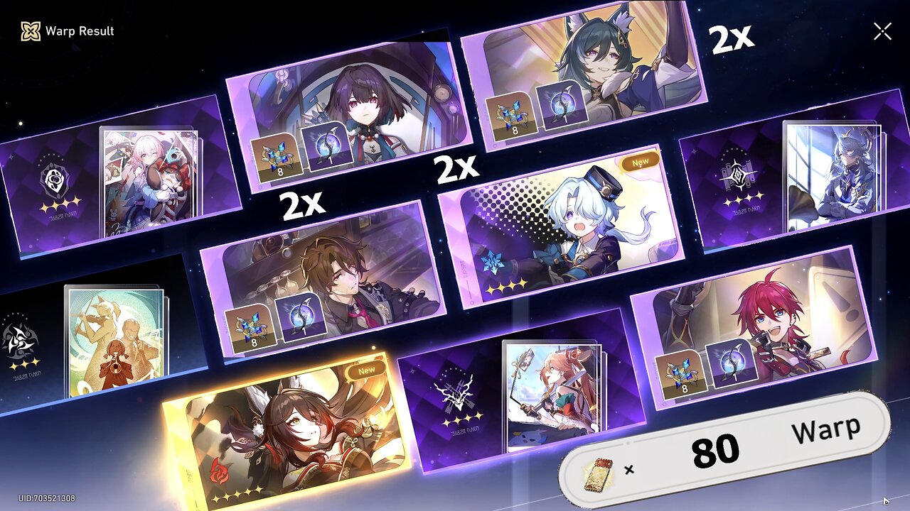 80 Pulls Fugue + Pity Counter (Honkai: Star Rail)