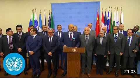 The Arab Group on Gaza - Security Council Media Stakeout (14 February 2025) | United Nations